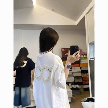 輕便好搭🌷 短袖T恤女夏季爆款美式設計感小衆字母小香風洋運動T恤跑步T恤 夏季上衣 t恤