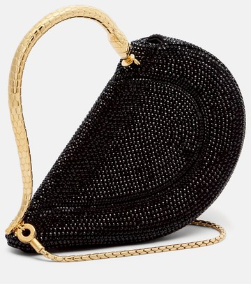 Bvlgari Serpenti Cuore 1968 embellished suede top-handle bag