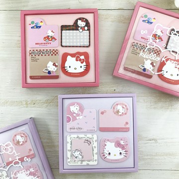 日本製 sanrio 三麗鷗 Hello kitty 50週年紀念禮盒 便利貼組✈日本直送｜小鶴日貨