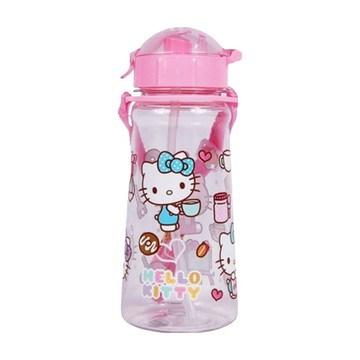 LiLFANT 吸管水壺 450ml  凱蒂貓 粉色  1個