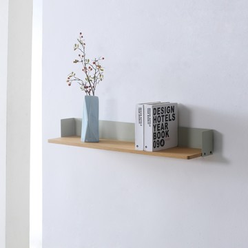camino｜BUENA 掛牆置物架 兩色 - 自然木X低調灰綠