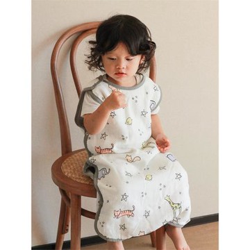 八層背心睡袋！寶寶夏季竹棉八層紗布背心睡袋兒童防踢被嬰兒睡袋