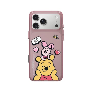 iPhone 17 Pro Max Clear (相機按鈕) 晶醺玫 - 迪士尼-小熊維尼 Disney Winnie The Pooh - 維尼、小豬和蜜蜂
