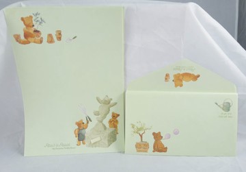 【震撼精品百貨】日本泰迪熊  Paws Pause 泡泡熊 信紙組 沙作  震撼日式精品百貨