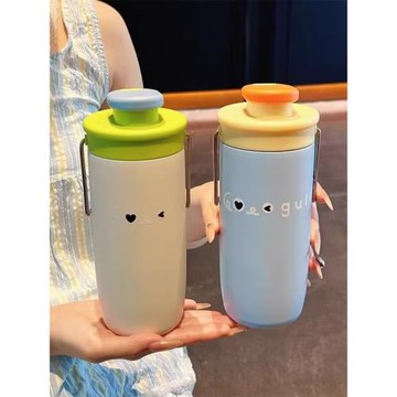 新款女生高顏值咖啡杯男便攜不銹鋼保溫杯車載大容量情侶簡約水杯