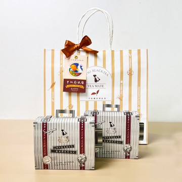 節慶送禮品牌禮袋組|環遊世界綜合茶包6入/盒(2盒)+品牌紙袋+一張