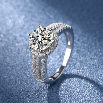 現貨+預購 頂級莫桑鑽石戒指925純銀戒指婚戒女鑽戒子求婚戒情人節禮物-高級豪華鑲嵌2款74lp72【獨家進口】【米蘭精品】