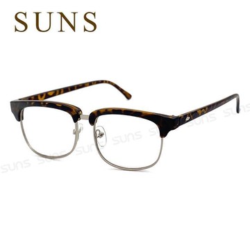 【SUNS】時尚潮流文青款茶框老花眼鏡 超輕盈 精品老花