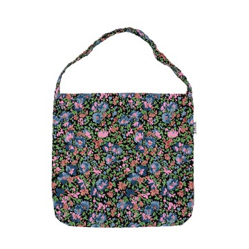 韓國 emis PAINTING FLOWER ECO BAG 韓國製 手繪花卉帆布托特包 黑色BLACK