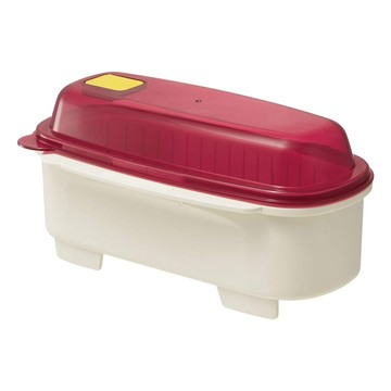 UDV1 微波爐用蒸蔬菜器  紅色 + 白色  1個