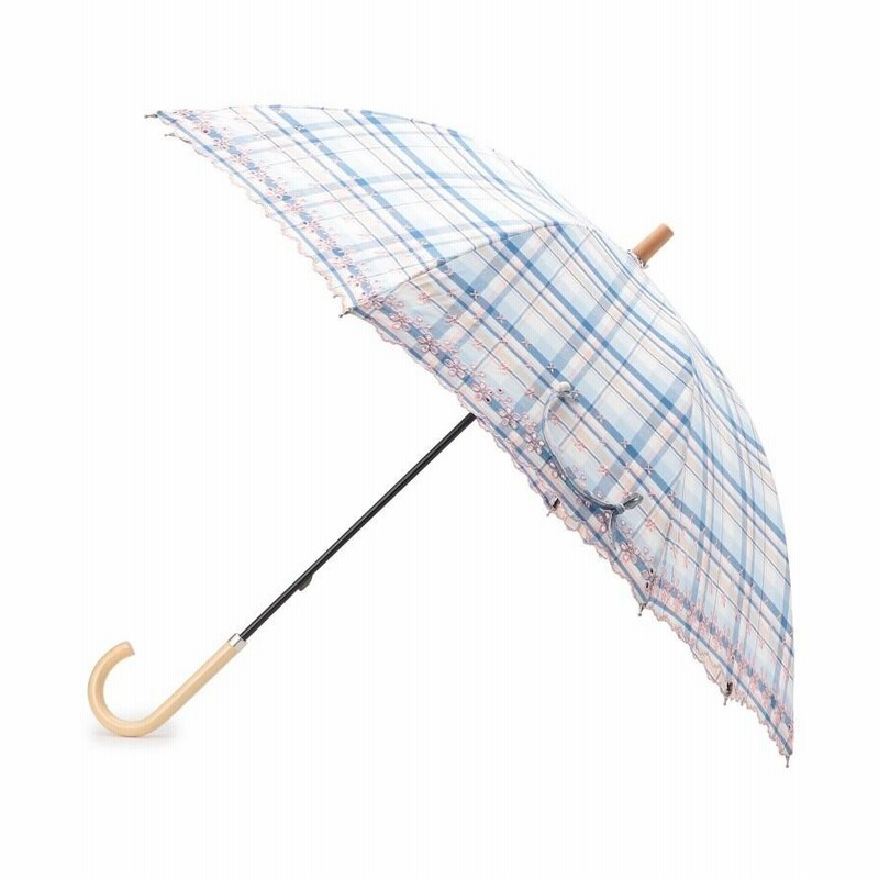 Its Demo イッツデモ 日傘チェック刺しゅう 長傘 通販 Lineポイント最大1 0 Get Lineショッピング