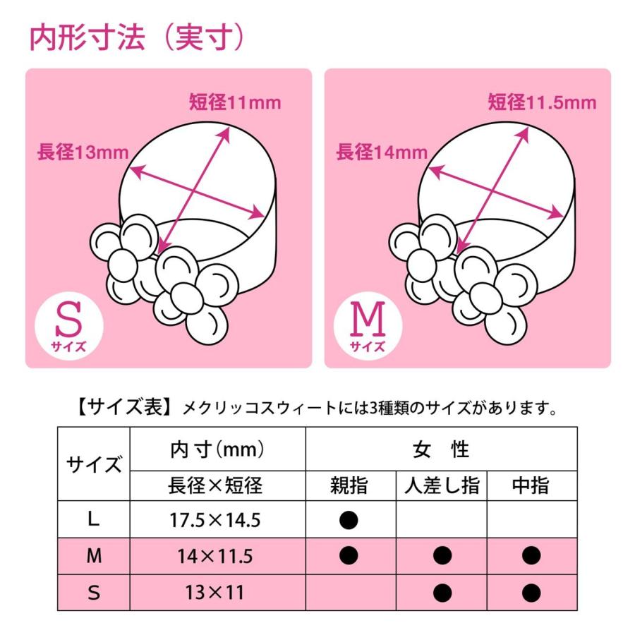 sweet プラス 指サック メクリッコSweet フラワー1 S Mサイズセット