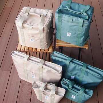 (出清) 日本CAPTAIN STAG 可折疊保溫袋24L-沙色