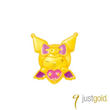 【Just Gold 鎮金店】天使與惡魔 黃金串珠 (愛心Kuromi)
