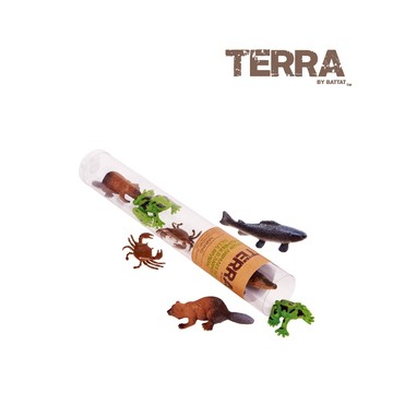 TERRA 河流生物(拿手罐) 玩具 模型 動物 恐龍
