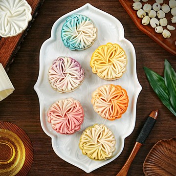 銀杏仁花月餅模具新款2024中式國潮風廣式冰皮綠豆糕點心壓磨烘焙