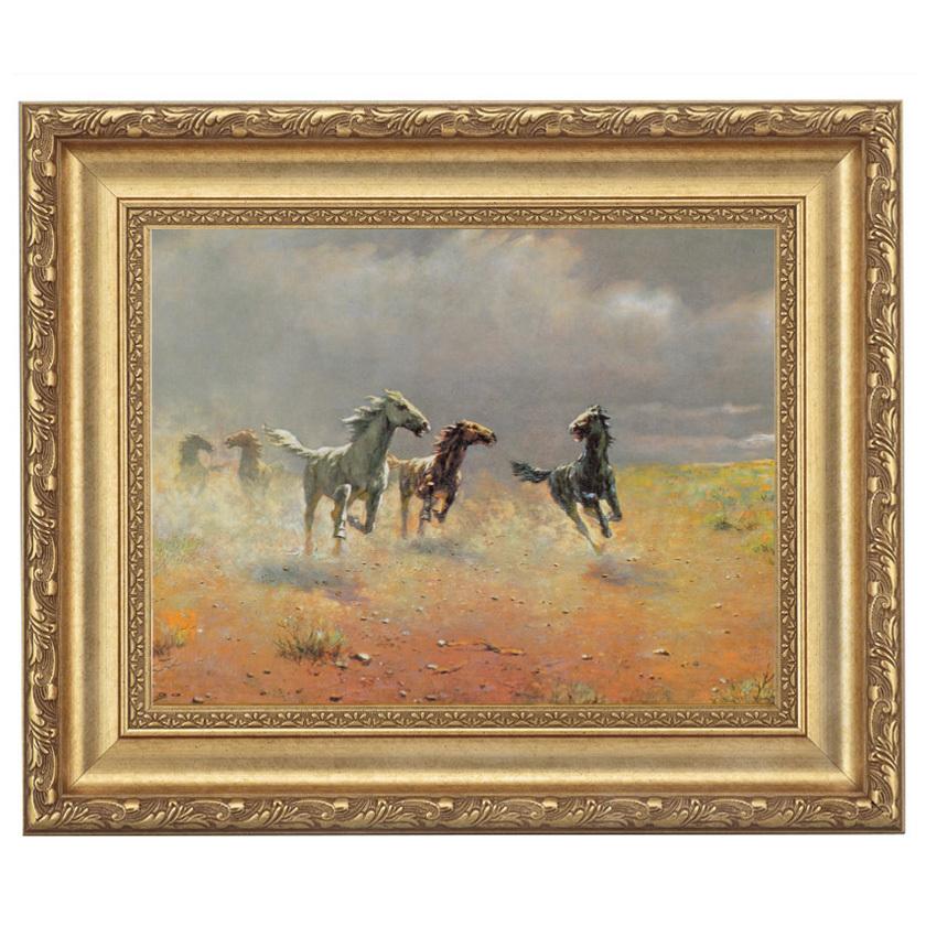 アルボー 荒野の群馬 4号 立体複製名画 美術品 レプリカ 絵画 額