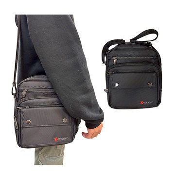 ~雪黛屋~LECAF 斜側包中容量二主袋+外袋共七層8吋平板進口防水尼龍布LW6699(中)