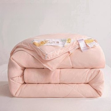 全棉大豆纖維被子拉鏈款二合一子母被a類加厚保暖冬被四季宿舍被A