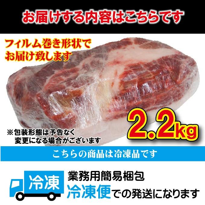 肩ロース豚肉ブロック　カナダ産　2.2ｋｇ 冷凍 豚肉　焼肉　豚しゃぶ