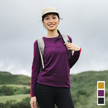 【Icebreaker】女 ZoneKnit 網眼透氣保暖圓領長袖上衣-BF200