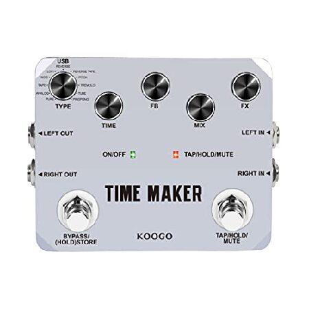 Koogo Guitar Delay Pedal Time Maker 11 Types of Ultimate Delay Pedals Bass Guitar Effect Pedal with Tap Tempo True Bypass