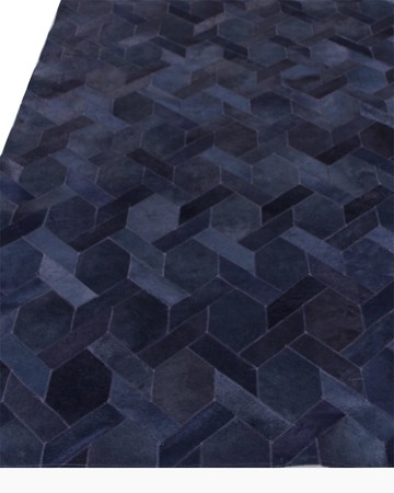 Crescent Hair on Hide Rug, 5' x 8'