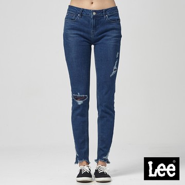 Lee 433 彈性中腰合身窄管九分牛仔褲 女 Body Optix LL19009110K