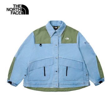 UE女款藍綠拚接CORDURA耐磨立領外套｜8F4WM2F