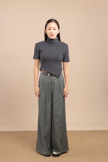 羅紋混紡毛衣  Ribbed blend jumper
