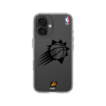 iPhone 16 Clear Case（相機按鈕） 透明 - NBA - B&W-鳳凰城太陽 Phoenix Suns B&W