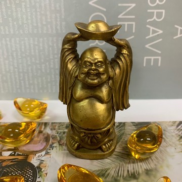 純銅 頂天彌勒佛✨手托元寶 笑口常開彌勒佛 🥰 A0155