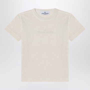 Sandy colour T-shirt with logo print