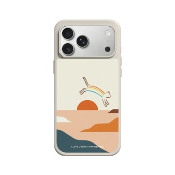 iPhone 17 Pro Max SolidX 貝殼灰 - ilovedoodle (Lim Heng Swee) - Cat Landscape - Rainbow 貓咪彩虹