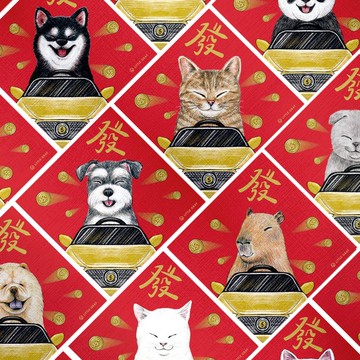 【多款可選】開車造型_動物春聯1入/紅包春聯/揮春/方斗