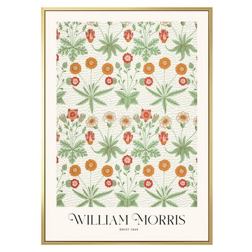 Boluo 菠蘿選畫所 William Morris 雛菊 掛畫 240g/m² 高磅數油畫布  40 x 30cm  金色框