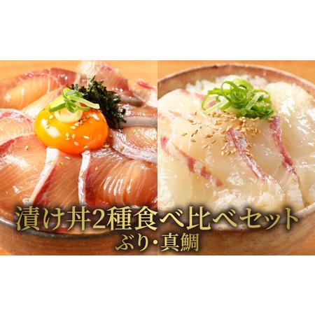 ふるさと納税 日向灘ぶりと真鯛の漬け丼2種食べ比べセット　100g×8袋　N019-ZA828 宮崎県延岡市