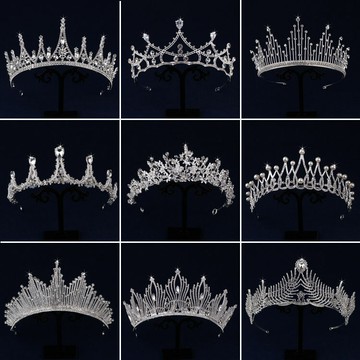 皇冠女十八歲生日超仙新娘飾品結婚頭飾巴洛克婚紗王冠女簡約大氣