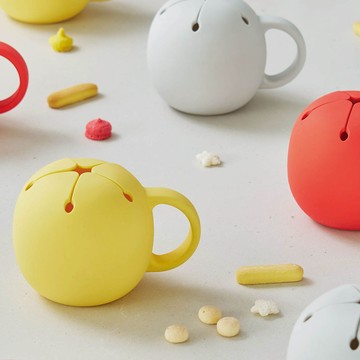 日本 Tak kids Dish 安全矽膠兒童零食杯 (3色) - 玉米黃