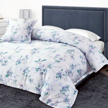 【多利寶寢具】FITNESS_100%純天絲頂級60S雙人薄被套/被單-紫暈漫舞