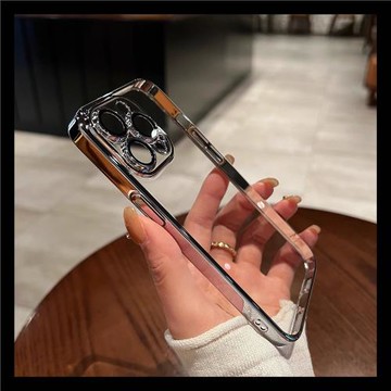 簡約輕奢電鍍銀色邊框適用三星S23手機殼S22Ultra高級感S21透明S20男女款S10防摔Note20全包個性創意超薄日韓