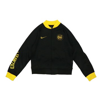 NIKE NBA City Edition 青少年 SHOWTIME 棒球外套 勇士隊（可搭配套裝）