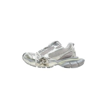 #EU39 BALENCIAGA 3XL WORN-OUT 復古做舊多材質拼接寬幅老爹鞋網面運動鞋 / 734734W3XL49191