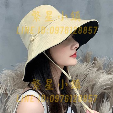 漁夫帽女夏韓版潮百搭日系遮臉防曬帽子大沿出游遮陽帽【繁星小鎮】