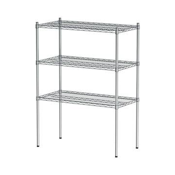 【dayneeds】荷重型 90x45x120公分 電鍍(鎖管)三層波浪架