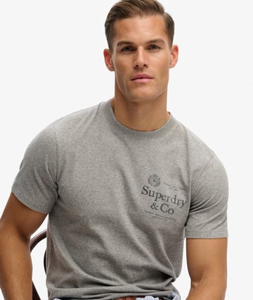 Superdry Men's 1954 Company Relaxed T-shirt Grey Size: M
