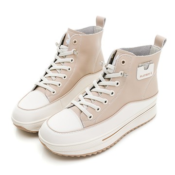 【零碼挖寶 第2雙再享75折】PLAYBOY  酷甜風格 真皮舒適休閒鞋-奶茶(Y9677)