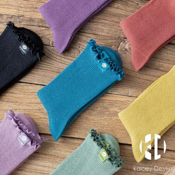 純棉襪子女中筒襪四季春秋薄款全棉韓版可愛日系長襪長筒【聚物優品】