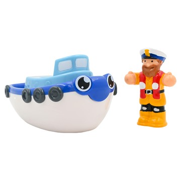 WOW Toys 驚奇玩具 洗澡玩具 拖船提姆 小巧精緻造型 適合小手抓握 無毒水性塗料  拖船提姆 多種顏色  1組