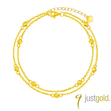 【Just Gold 鎮金店】緣圈 黃金手鍊 (網路限定)
